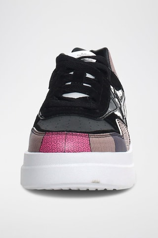 Leren Platform Sneakers - Zwart