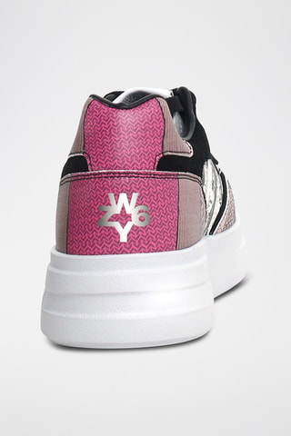 Leren Platform Sneakers - Zwart