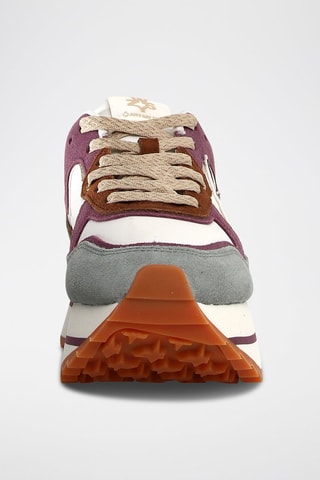 Zapatillas de nobuk con plataforma - Blanco