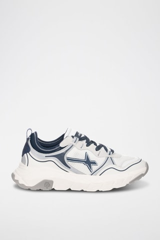 Zapatillas - Blanco, azul y gris