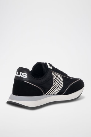 Zapatillas de piel - Blanco y negro