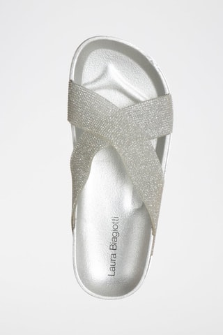 Sandalias con plataforma - Laura Biagiotti - Plateado