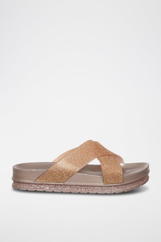 Sandalias con plataforma - Laura Biagiotti - Dorado
