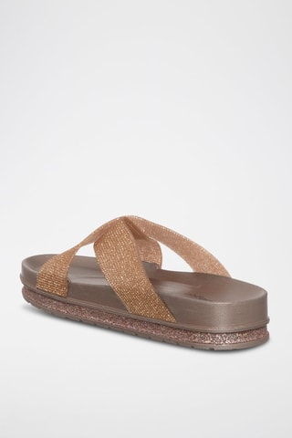 Sandalias con plataforma - Laura Biagiotti - Dorado