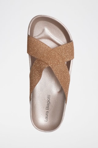 Sandalias con plataforma - Laura Biagiotti - Dorado