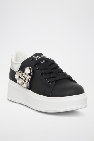 Zapatillas con plataforma - Negro y plateado