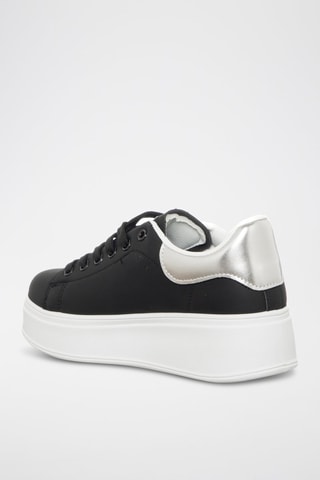 Zapatillas con plataforma - Negro y plateado