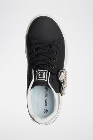 Zapatillas con plataforma - Negro y plateado