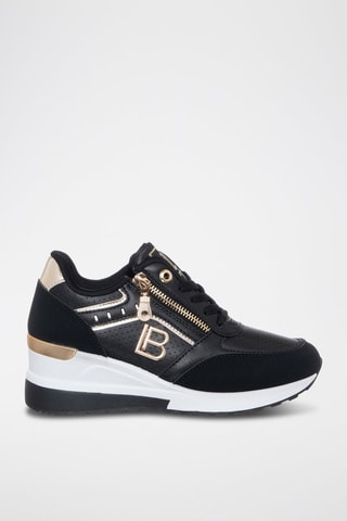 Zapatillas de cuña - Negro