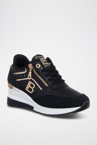 Zapatillas de cuña - Negro