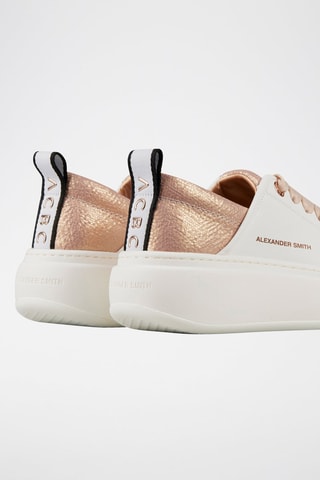Zapatillas con plataforma - Beige y blanco