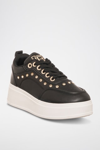 Zapatillas con plataforma - Dorado y negro