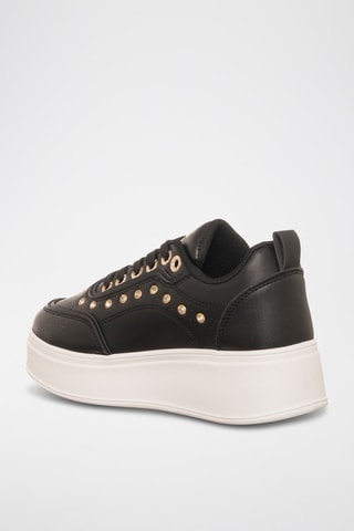 Zapatillas con plataforma - Dorado y negro