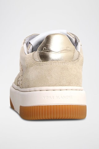 Zapatillas de piel - Blanco y beige