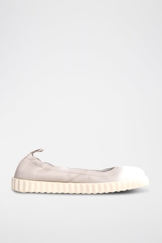 Slippers de piel - Blanco
