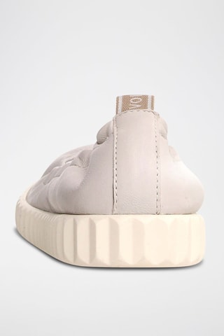 Slippers de piel - Blanco