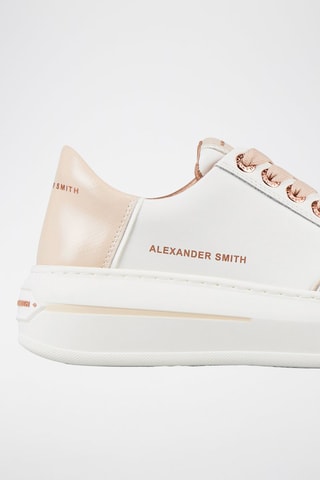 Zapatillas de piel con plataforma - Blanco