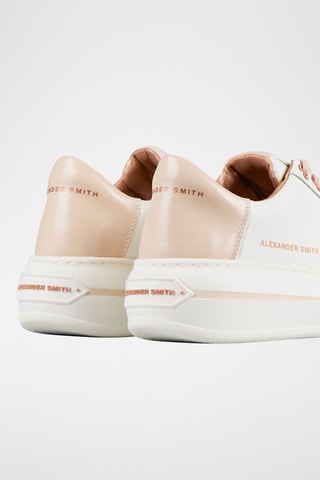 Zapatillas de piel con plataforma - Blanco