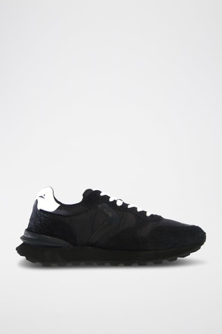 Zapatillas de piel Paris Race - Blanco y negro