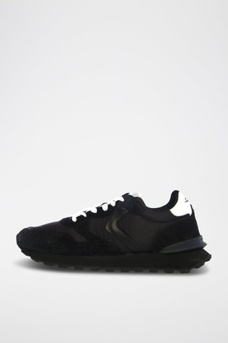 Zapatillas de piel Paris Race - Blanco y negro