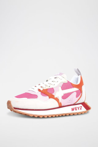 Zapatillas de nobuk - Blanco y rojo