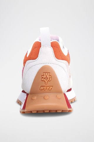 Zapatillas de nobuk - Blanco y rojo
