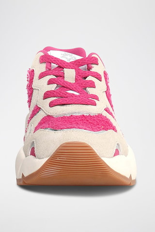 Nubuck Sneakers - Beige en roze