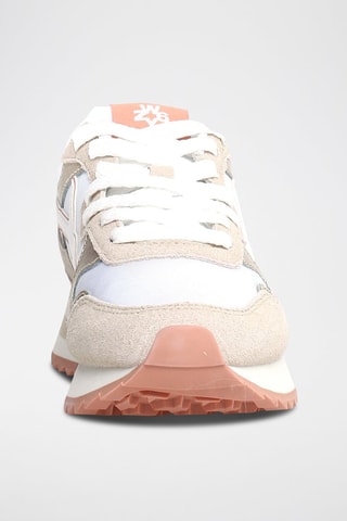 Zapatillas de nobuk - Blanco y beige