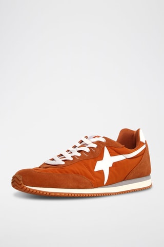 Zapatillas - Blanco, naranja y gris