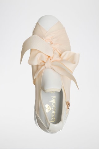 Slip-on con plataforma - Blanco y rojo