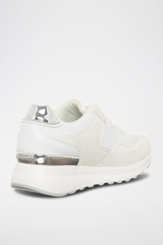 Zapatillas con plataforma - Laura Biagiotti - Blanco, dorado y plateado