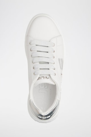 Zapatillas de piel con plataforma - Blanco