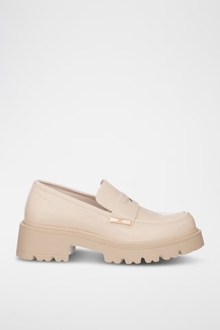 Mocasines con plataforma - Beige