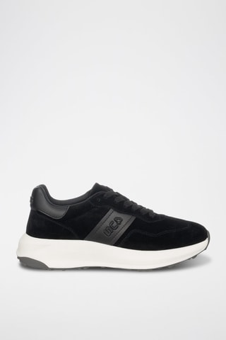 Zapatillas de piel - Negro