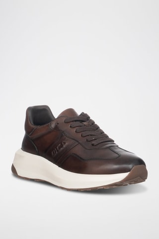 Zapatillas de piel - Negro