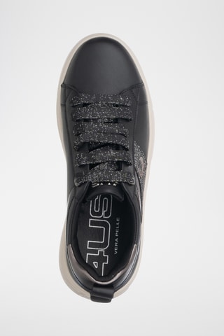 Zapatillas de piel con plataforma - Blanco