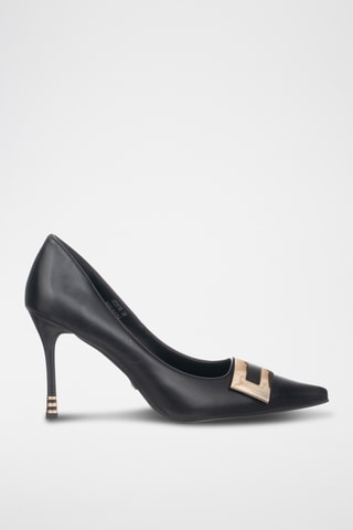 Zapatos con brillo de tacón - Negro