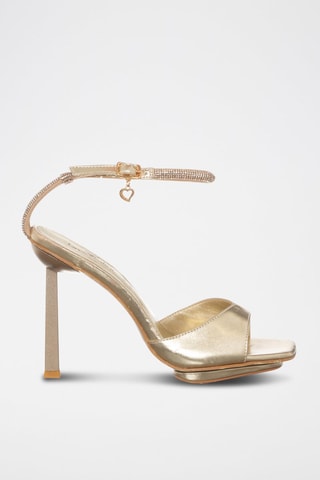 Sandalias de tacón - Dorado y plateado