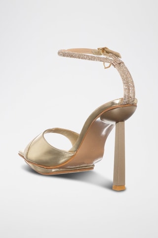 Sandalias de tacón - Dorado y plateado
