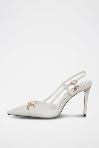 Zapatos de tacón - Blanco y dorado