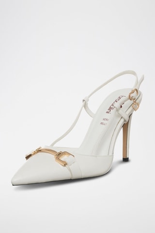 Zapatos de tacón - Blanco y dorado