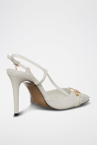 Zapatos de tacón - Blanco y dorado