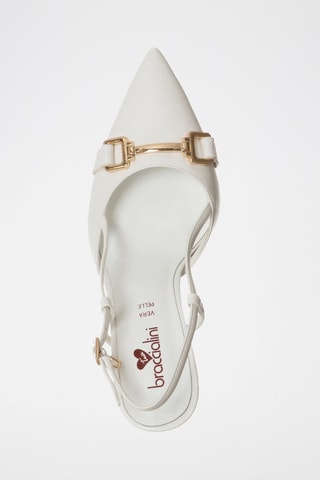 Zapatos de tacón - Blanco y dorado