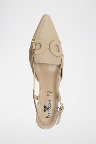 Zapatos de tacón - Beige y dorado