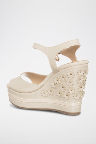 Sandalias de cuña - Beige