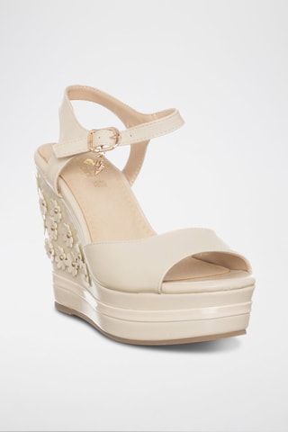 Sandalias de cuña - Beige