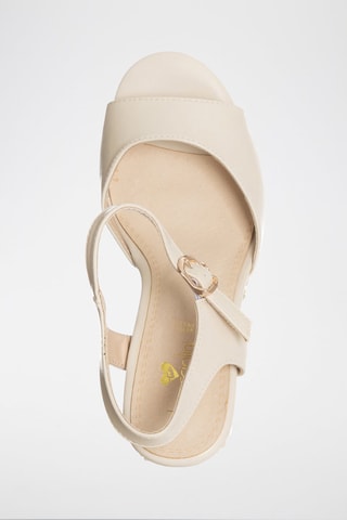 Sandalias de cuña - Beige