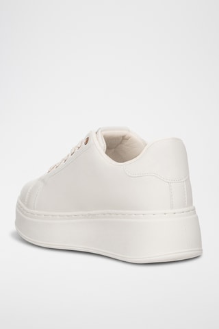 Zapatillas de piel con plataforma - Camel