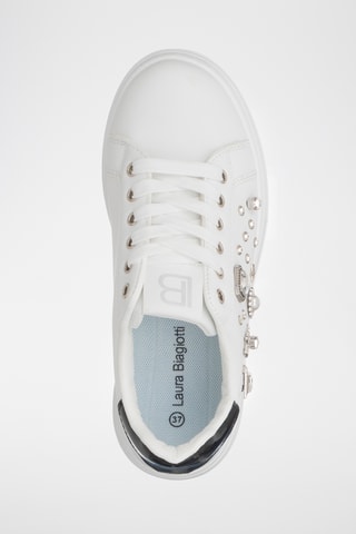 Zapatillas de piel con plataforma - Blanco