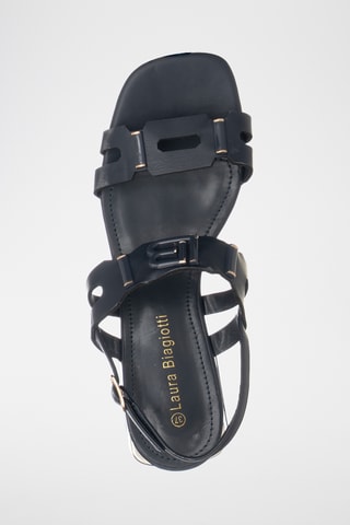 Sandalias de piel de tacón - Camel